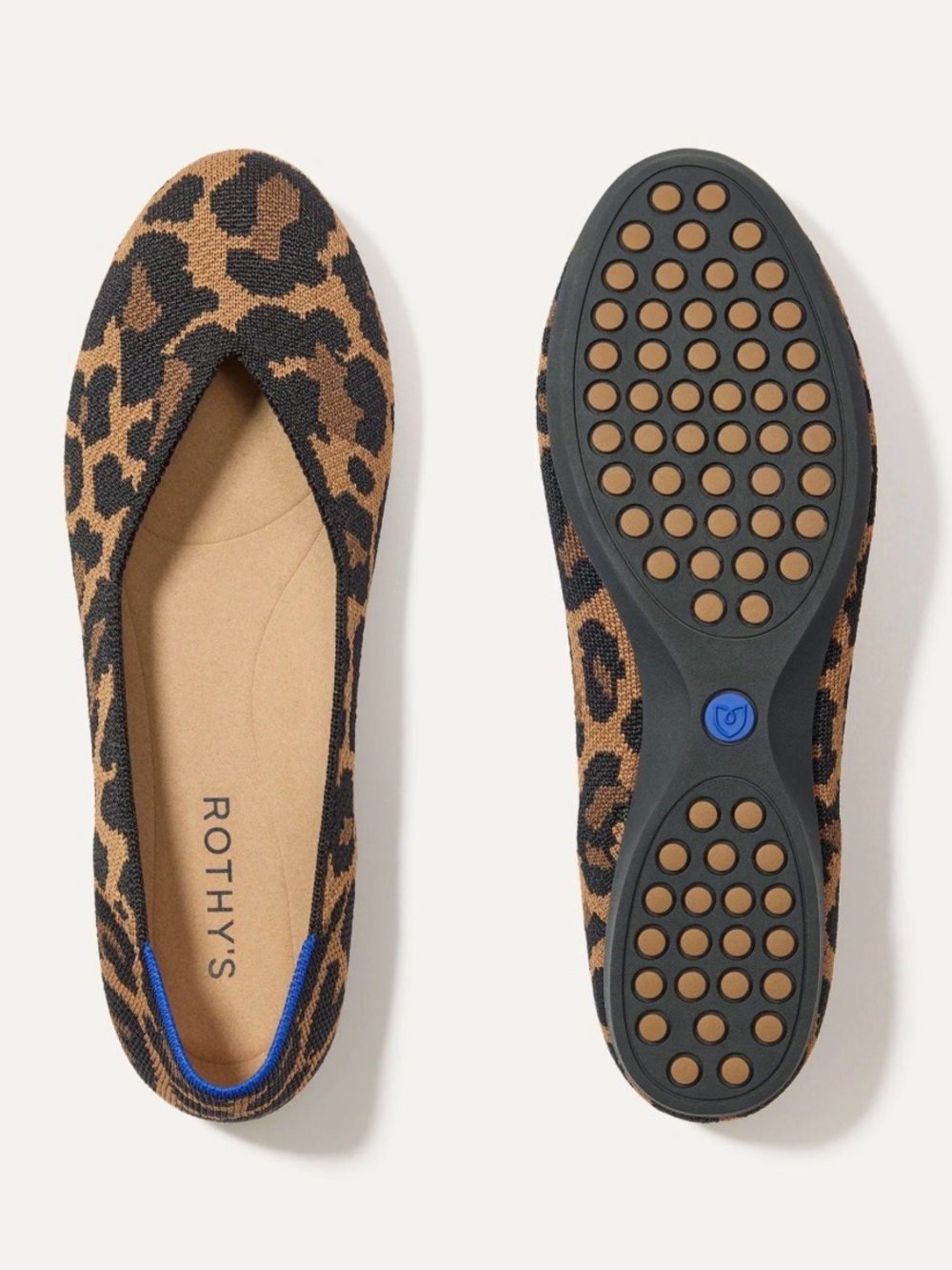 Rothy's The Daily Flats Leopard Print - Brown/Black
